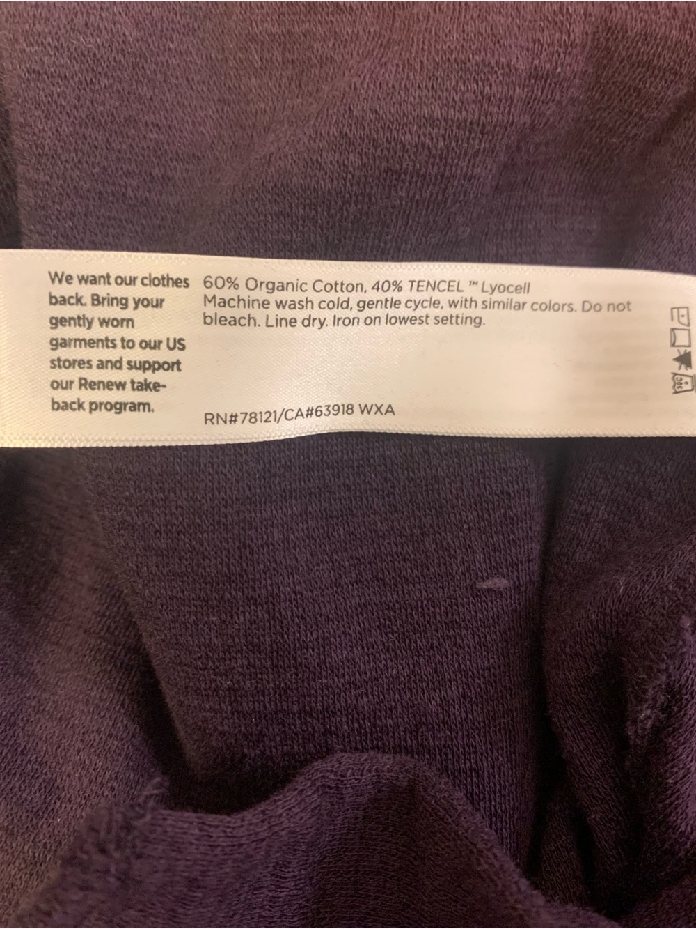 Eileen Fisher Waffle Cotton Blend Doubleknit Jogger Pant Aubergine 1X Excellent - Picture 5 of 5